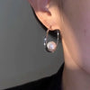 Camille Large Pearl Circle Earrings