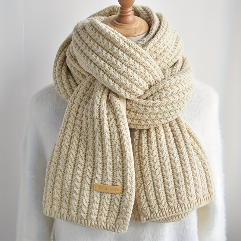 Unisex knitted scarf with geometric pattern – Matteo