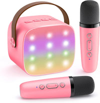 Portable Mini Karaoke Machine with Bluetooth Speaker & 2 Wireless Mics – Veylo
