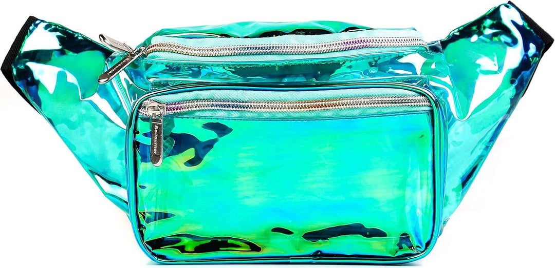Holographic Bum Bag with Adjustable Strap – Unisex Waist & Festival Pack (1+1 FREE)