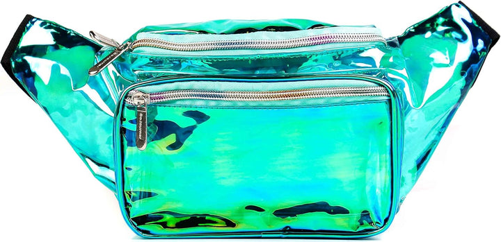 Holographic Bum Bag with Adjustable Strap – Unisex Waist & Festival Pack (1+1 FREE)