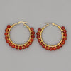 Boho Natural Crystal Large Hoop Earrings - Sanne