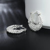 Elegant Floral Hoop Earrings