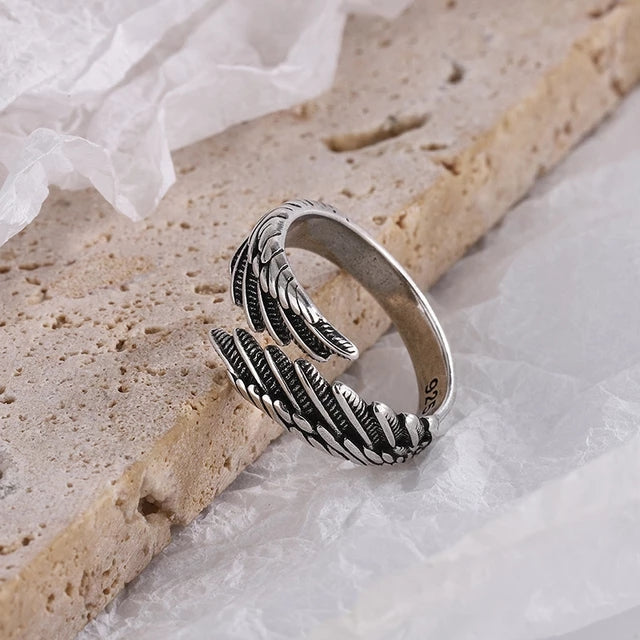 Wing Design Silver Ring | Adjustable Women's Jewellery