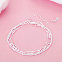 925 Sterling Silver Double Chain Bracelet-State of Style