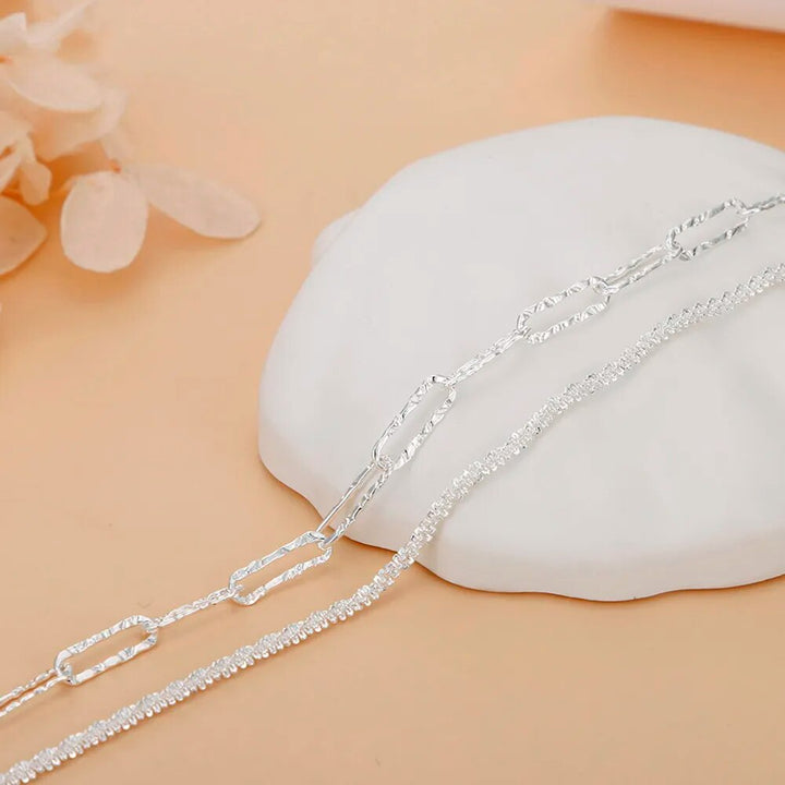 925 Sterling Silver Double Chain Bracelet-State of Style
