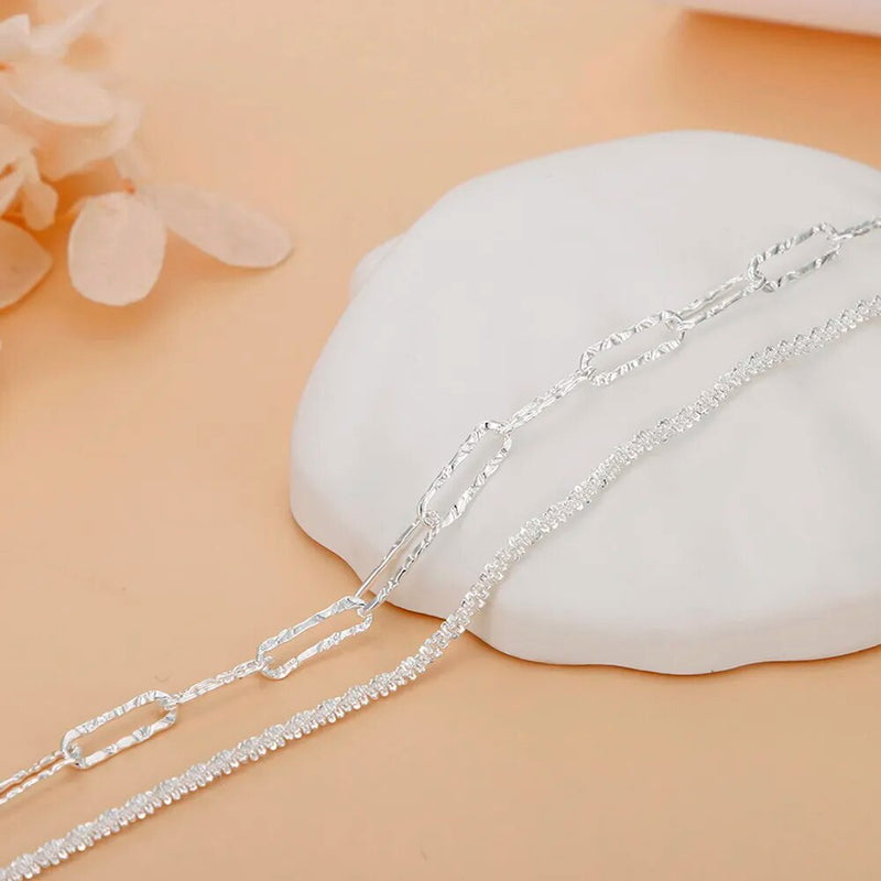 925 Sterling Silver Double Chain Bracelet-State of Style