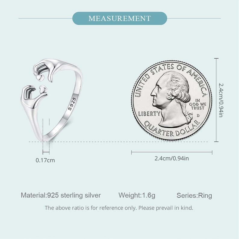 925 Sterling Silver Love Embrace Couple Rings | Adjustable-State of Style