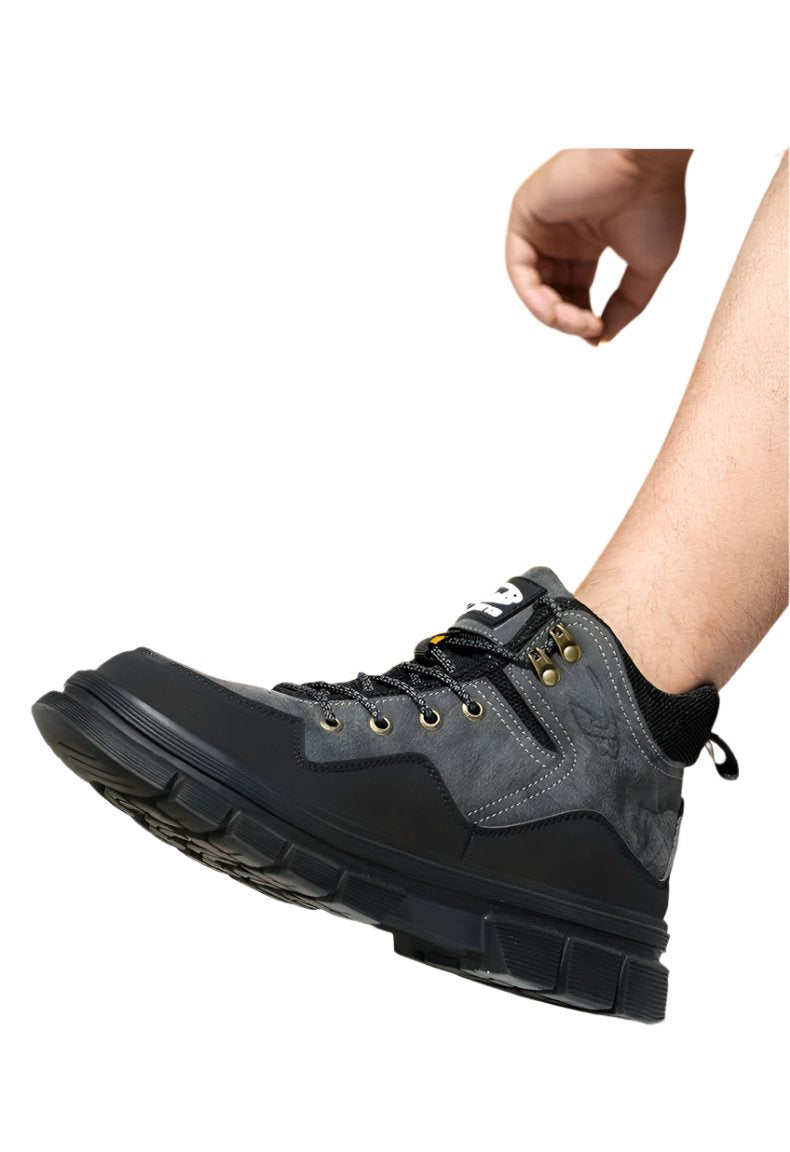 Men's safety shoes mid-cut with reinforced toe cap & sole – Auron