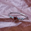 18K Gold Garnet Ring - Elara