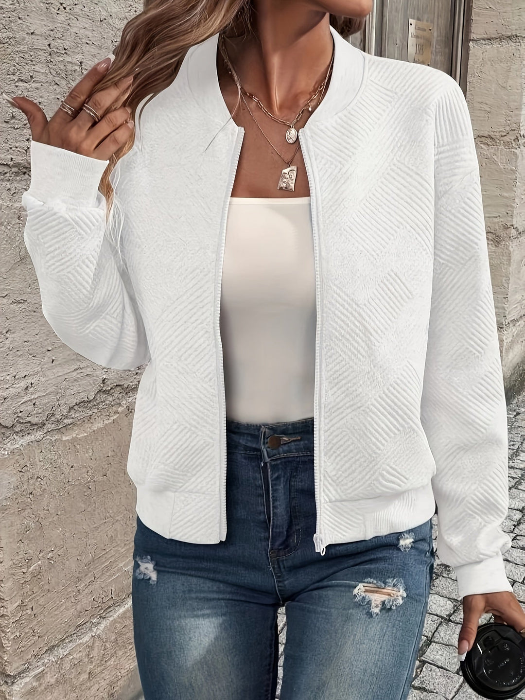 Stylish Women's Zip-Up Jacket – Rivka