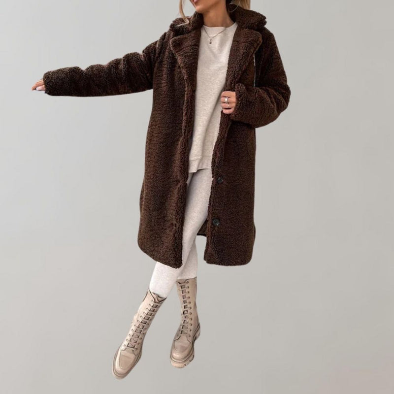 Long Teddy Coat for Women - Elodie