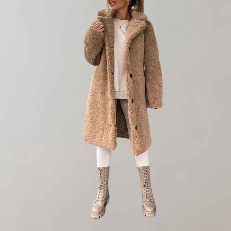 Long Teddy Coat for Women - Elodie
