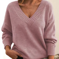 Cashmere Women's Sweater with V-Neck – Amira Autumn Magic