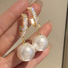 Luxurious Pearl and Zirconia Earrings - Amara