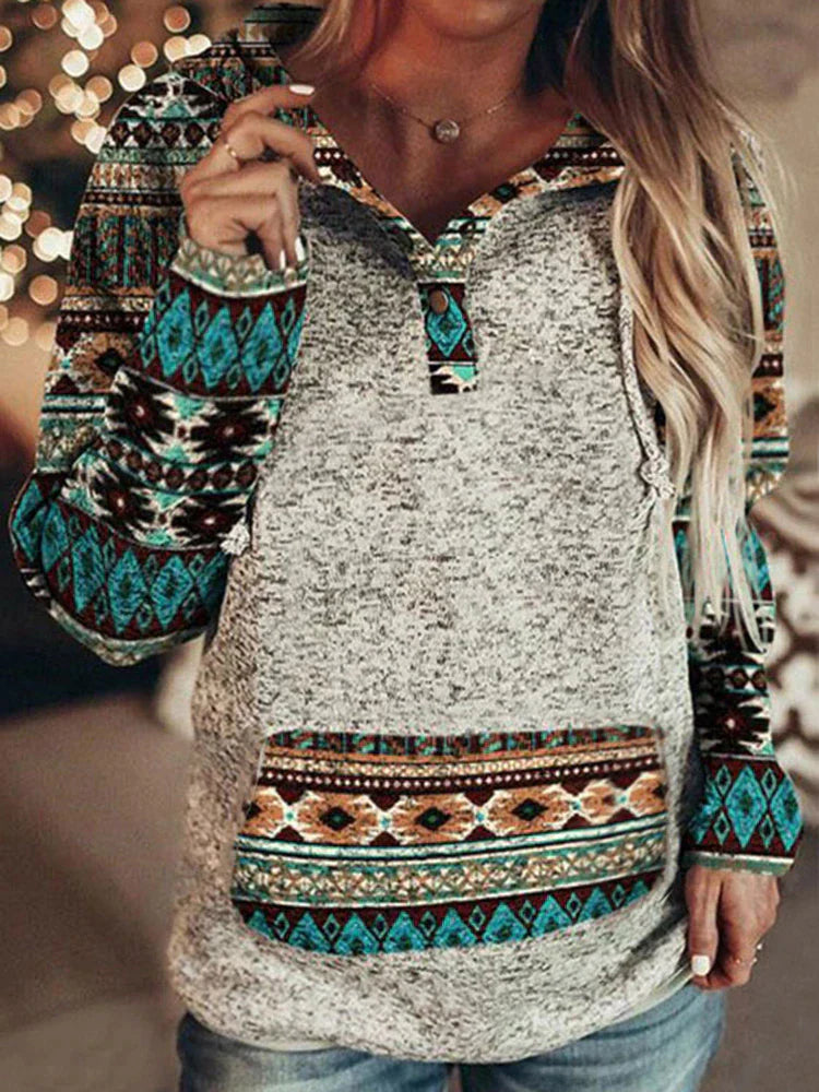 Patterned Women's Hoodie – Nayela Autumn Magic
