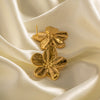 Flower-Shaped Gold Earrings - Elara