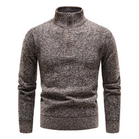 Knitted Men's Sweater with Half Zip – Cedric