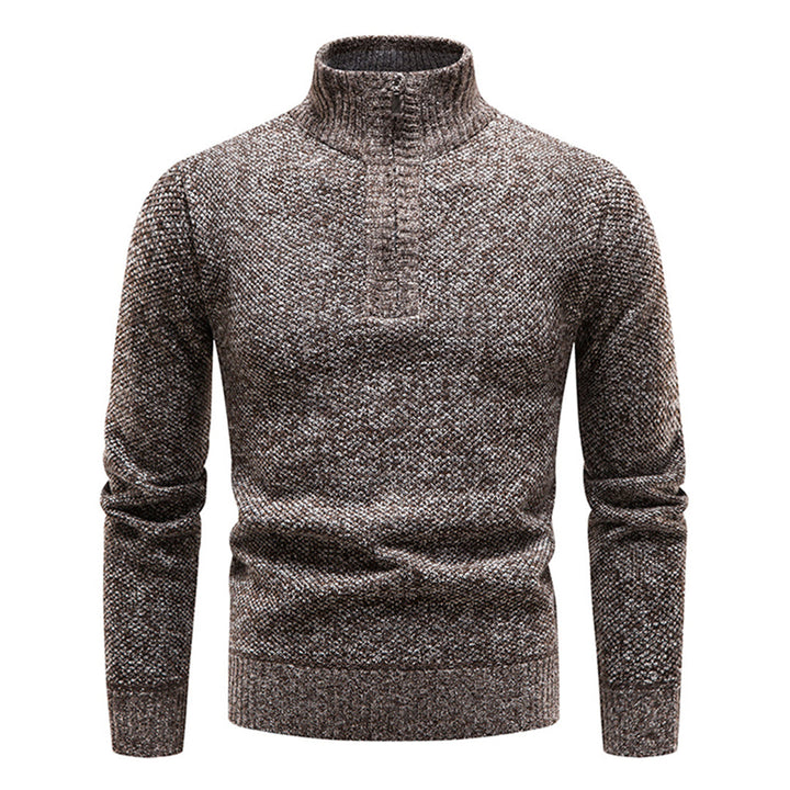 Knitted Men's Sweater with Half Zip – Cedric