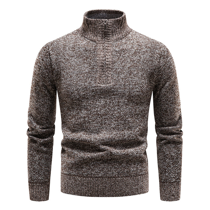 Knitted Men's Sweater with Half Zip – Cedric