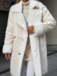 Stylish Long Polar Fleece Women's Coat - Ava
