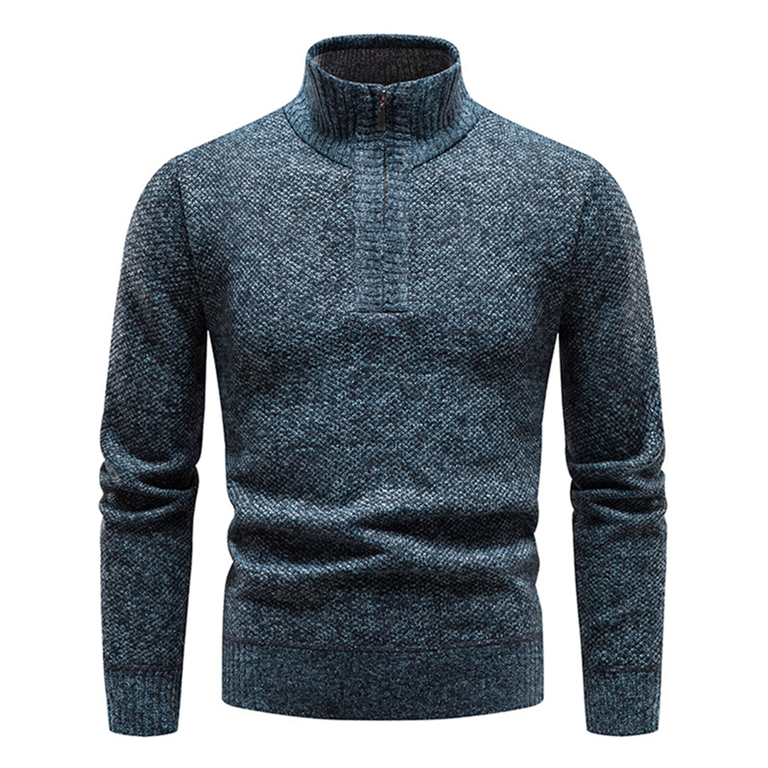 Knitted Men's Sweater with Half Zip – Cedric