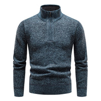 Knitted Men's Sweater with Half Zip – Cedric