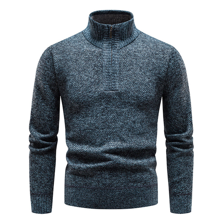 Knitted Men's Sweater with Half Zip – Cedric