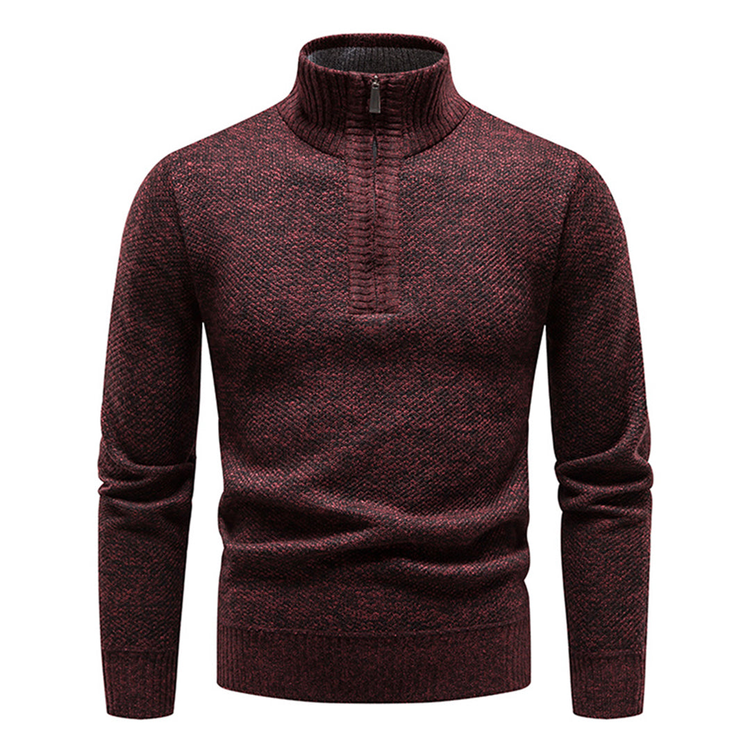 Knitted Men's Sweater with Half Zip – Cedric