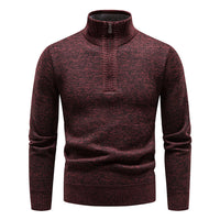Knitted Men's Sweater with Half Zip – Cedric