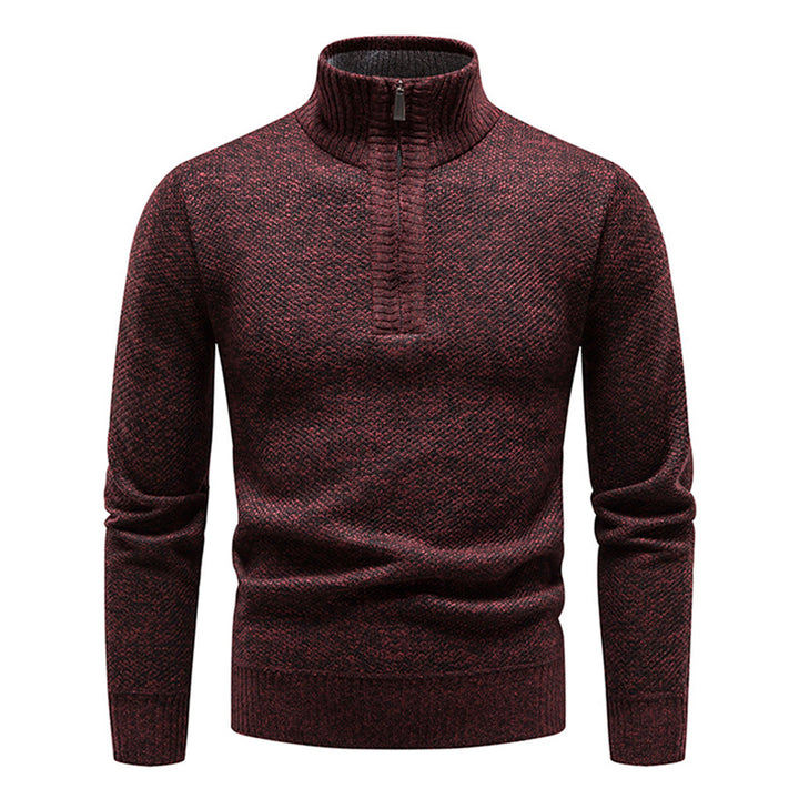 Knitted Men's Sweater with Half Zip – Cedric