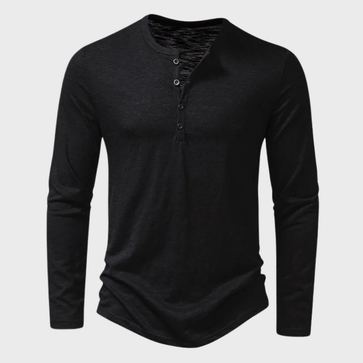 Men's Henley Shirt with Long Sleeves – Einar