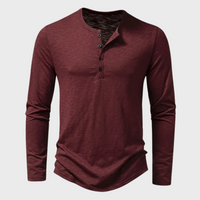 Men's Henley Shirt with Long Sleeves – Einar