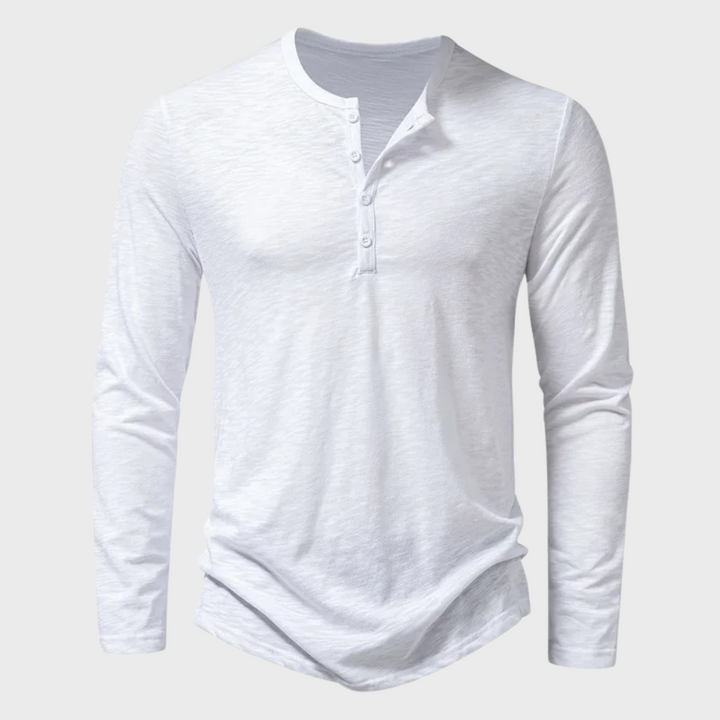 Men's Henley Shirt with Long Sleeves – Einar