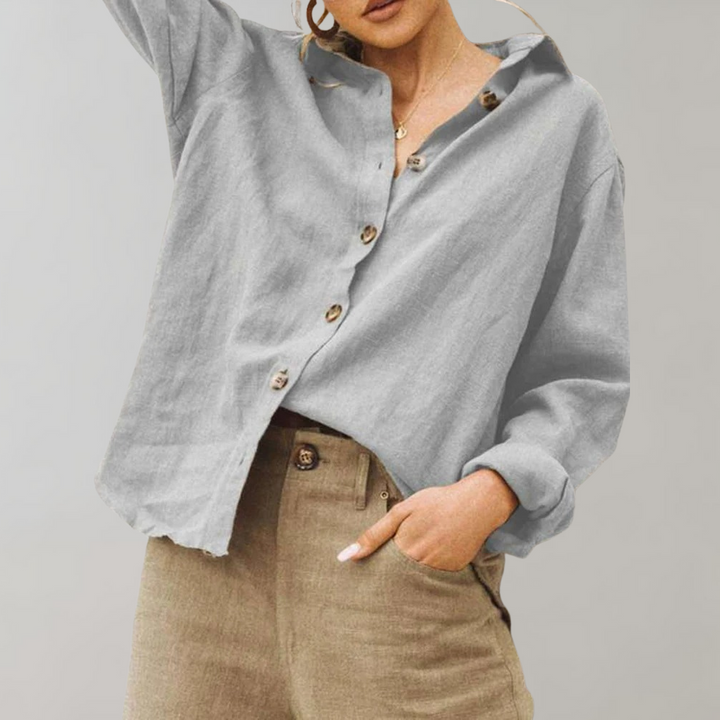 Casual ladies' blouse with button closure – Noëlle