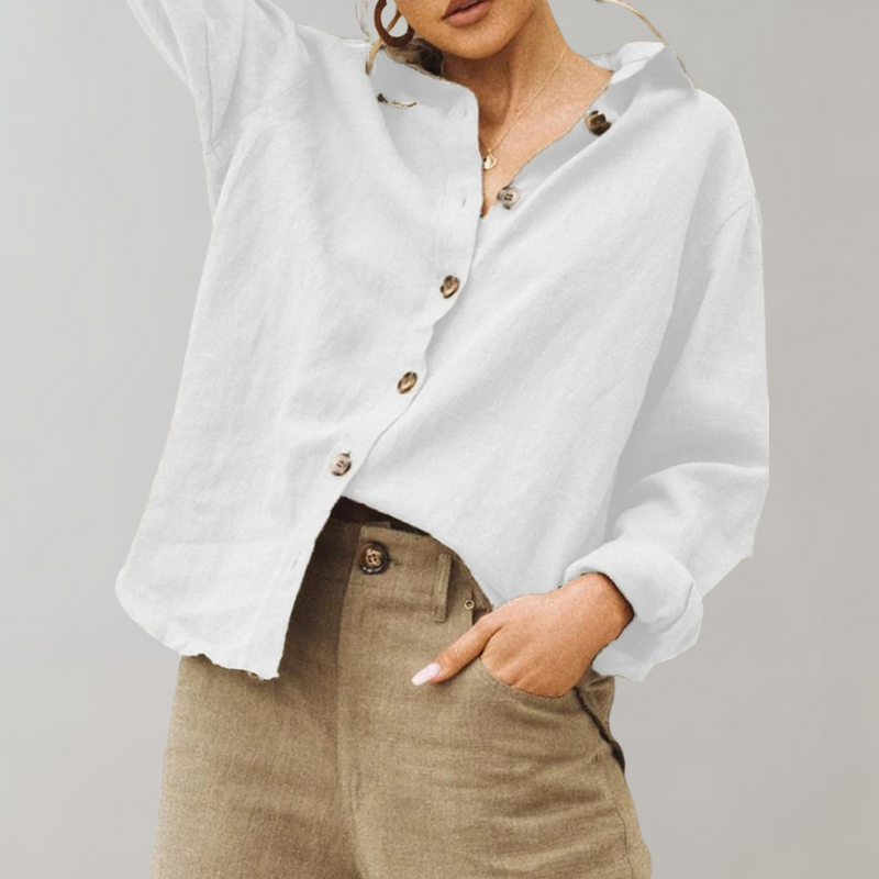 Casual ladies' blouse with button closure – Noëlle