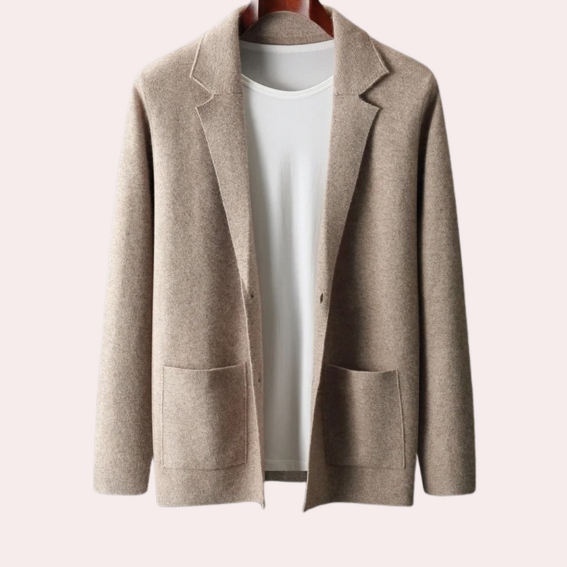 100% Wool Blazer with Notched Lapel and Front Pockets – Ewan