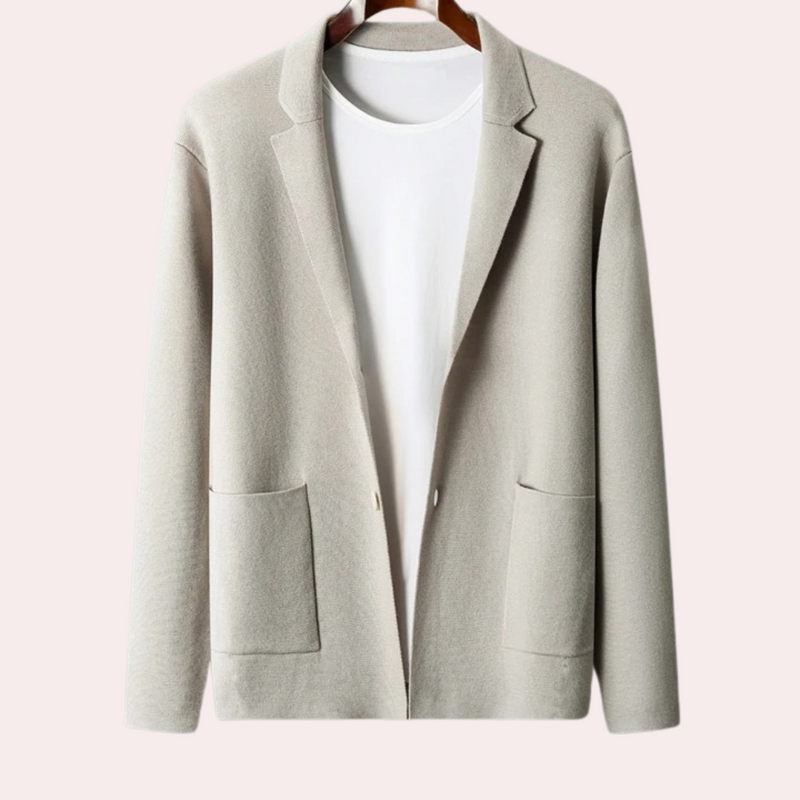100% Wool Blazer with Notched Lapel and Front Pockets – Ewan