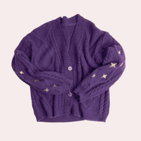 Knitted Ladies Cardigan with Strawberry Details – Poppy