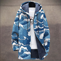 Retro Men's Jacket with Colour Block Print and Hood - Eliano