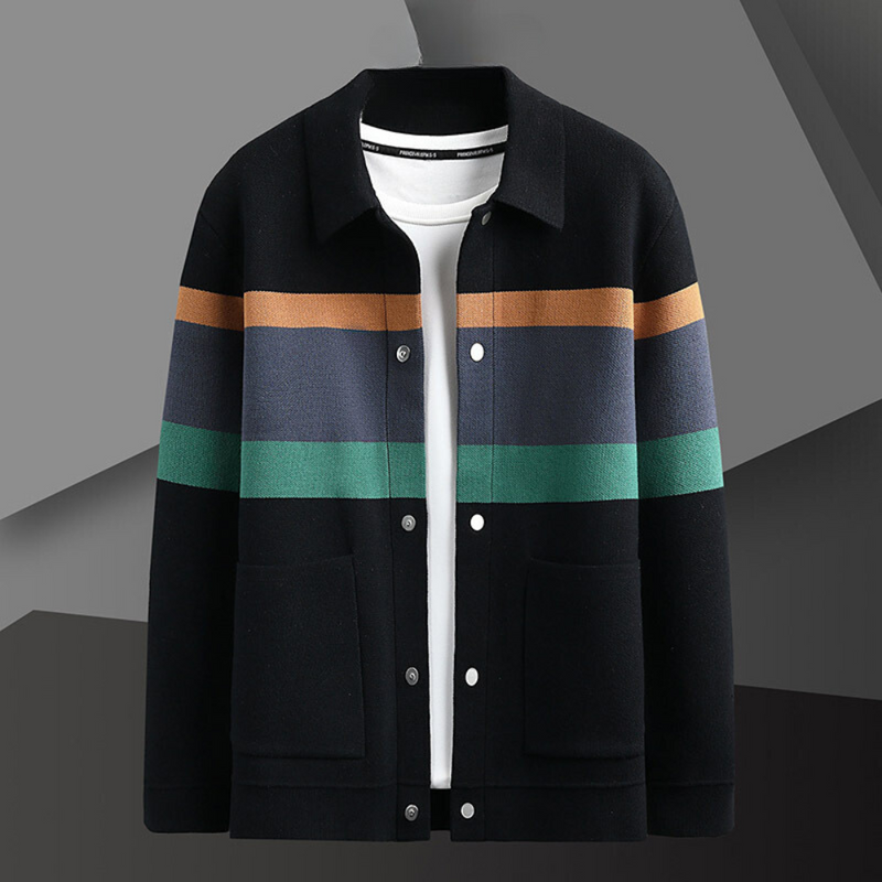 Herenvest with Button Closure and Stripes – Enzo