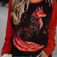 Ladies Sweatshirt with Fox Print – Nora