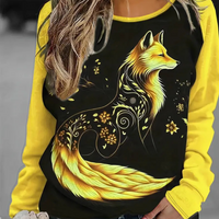 Ladies Sweatshirt with Fox Print – Nora