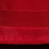 Knitted Ladies' Sweater with Floral Pattern and High Collar – Alfhild