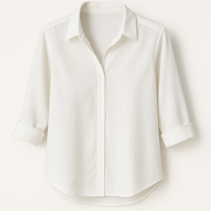 Flowing shirt blouse with button placket – Selin