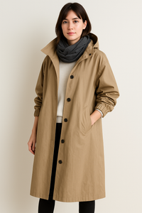 Long ladies' trench coat with hood – Ranya autumn edition