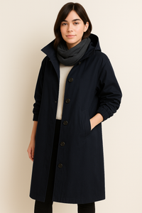 Long ladies' trench coat with hood – Ranya autumn edition