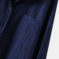 Lightweight Ladies' Blouse with Long Sleeves and Front Pockets – Selene