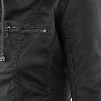 Double-Lined Leather Jacket With Hood | Warm & Stylish Women's Coat
