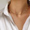 Golden Pearl Necklace - Marilena